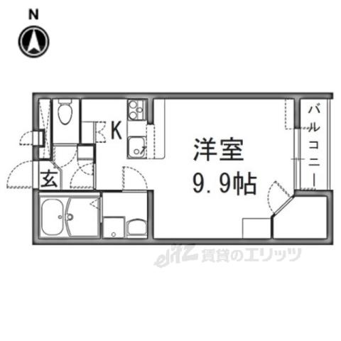 レオパレスケルン(1K/2階)の間取り写真