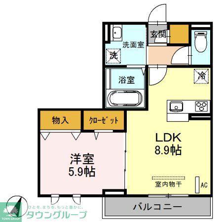パルクみつまめ(1LDK/3階)の間取り写真