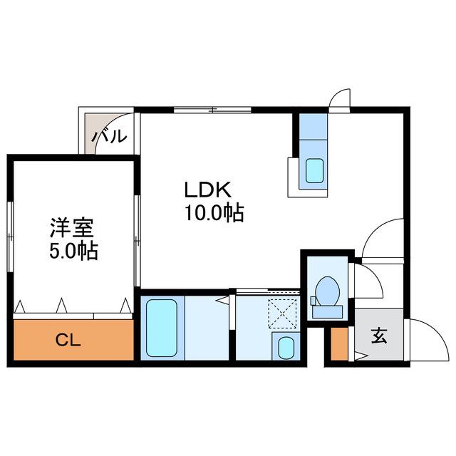 ERGO エルゴ(1LDK/3階)の間取り写真