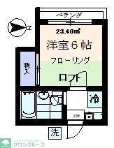 パル浦安(1K/2階)の間取り写真