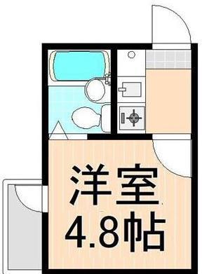 エルプレミア竹ノ塚(1K/2階)の間取り写真