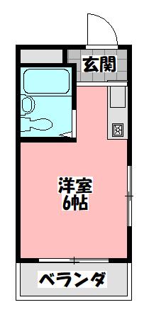 エムロード日吉(ワンルーム/6階)の間取り写真