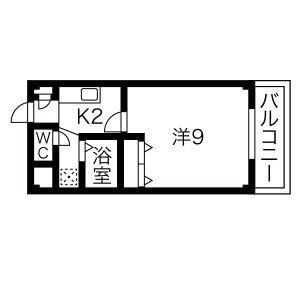 プチメゾン稲生II(1K/1階)の間取り写真