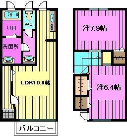 セレーノ参番館(2LDK/1階)の間取り写真