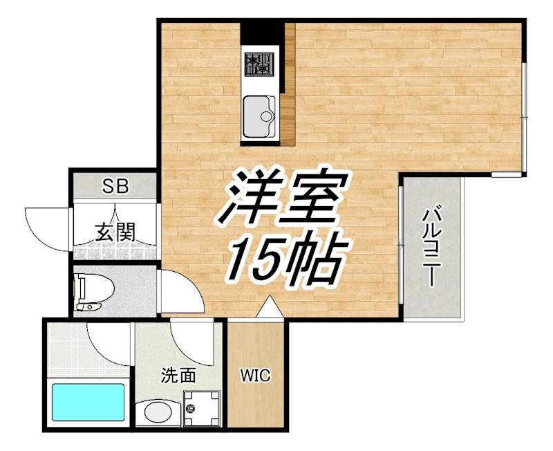 リバープレイス 梅田北(ワンルーム/9階)の間取り写真