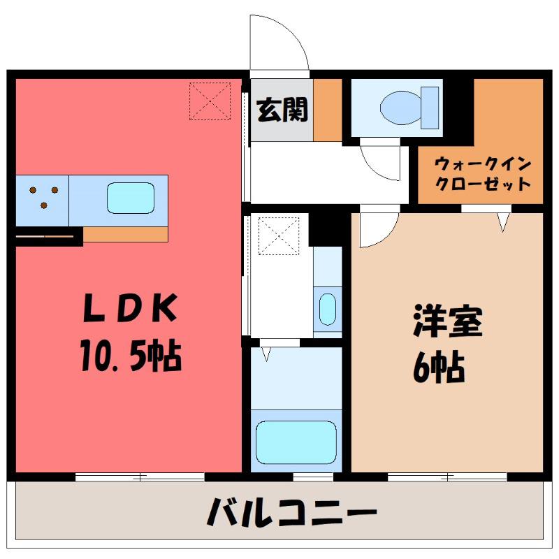 シュシュポルト(1LDK/3階)の間取り写真