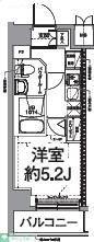 クラリッサ新綱島(1K/1階)の間取り写真