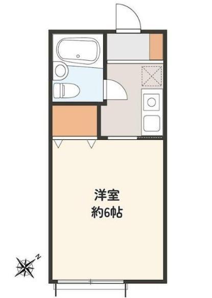 日昭ハイツ(1K/1階)の間取り写真