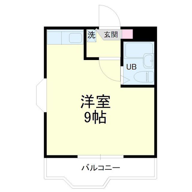 グレイス第1マンション(ワンルーム/3階)の間取り写真