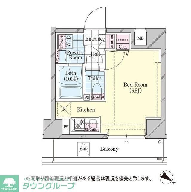シェル品川戸越(ワンルーム/5階)の間取り写真