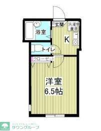 リバーサイド滝頭B棟(1K/2階)の間取り写真