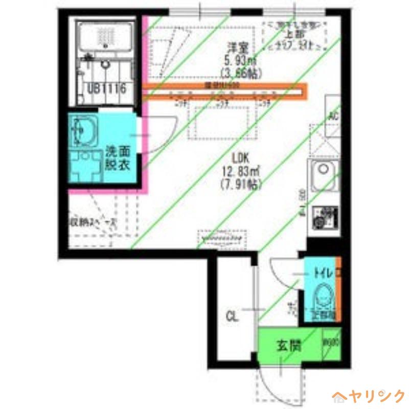 TRES新守山(ワンルーム/1階)の間取り写真