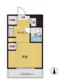 ウィンベルソロ西川口第6(ワンルーム/4階)の間取り写真