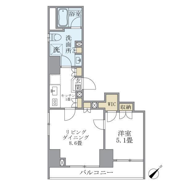 プランドール水天宮(1LDK/11階)の間取り写真