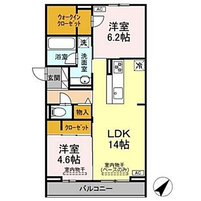 SHINE FORT(2LDK/3階)の間取り写真