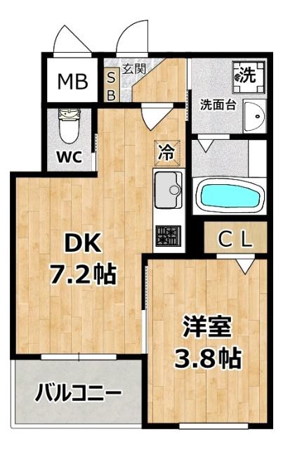 F ASECIA BESEELT(1DK/3階)の間取り写真