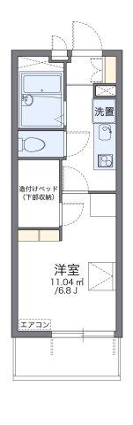 レオパレスプレステージ三津屋II(1K/3階)の間取り写真