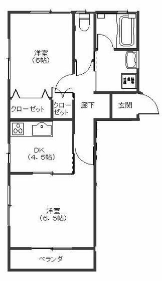 メゾンアルファM-II(2DK/1階)の間取り写真