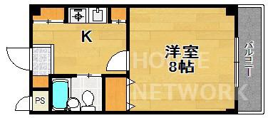 ラモヴェール大塚(1K/1階)の間取り写真