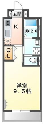 パインヒルズ 桜山(1K/3階)の間取り写真