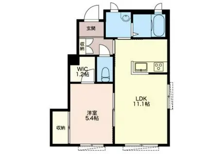 ロッシュ荻窪(1LDK/1階)の間取り写真
