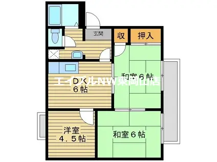 フレグランス片山A(3DK/2階)の間取り写真