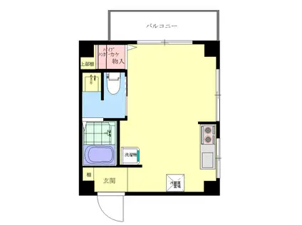 ヴェスタンベルグI(ワンルーム/3階)の間取り写真