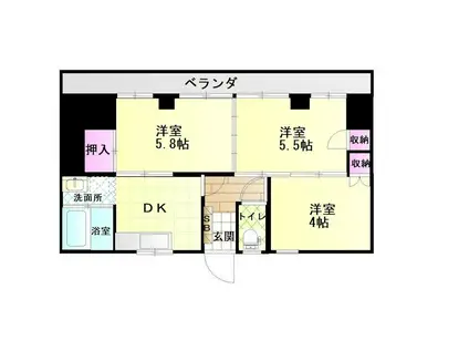 第一池田ビル(3DK/3階)の間取り写真