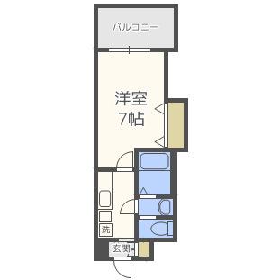 LUXE大正(1K/4階)の間取り写真