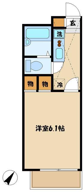 レオパレスシリウス町田(1K/2階)の間取り写真