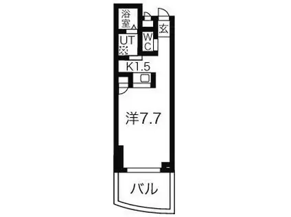 グランステージ千種(1K/4階)の間取り写真