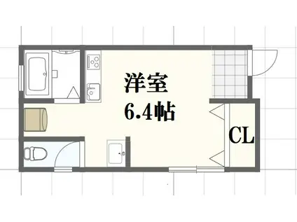 メゾンR(ワンルーム/2階)の間取り写真