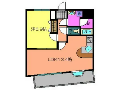リビュレット大宮(1LDK/1階)の間取り写真