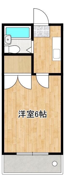 セイワコーポ(1K/2階)の間取り写真