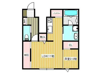 MAROON SQUARE(1LDK/1階)の間取り写真