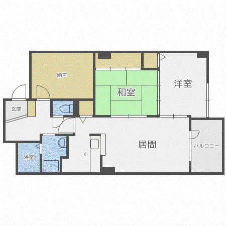 シェスタ麻生館(3LDK/6階)の間取り写真