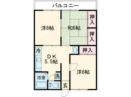 カスティーヨ(3DK/3階)の間取り写真