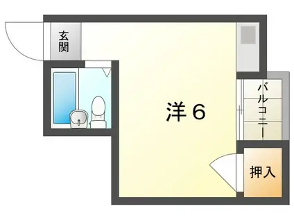 スーリール寝屋川(ワンルーム/2階)の間取り写真