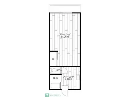 ヴィレッジ本田(1K/3階)の間取り写真