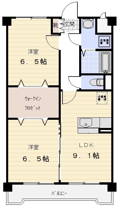 マジェスティ(2DK/1階)の間取り写真
