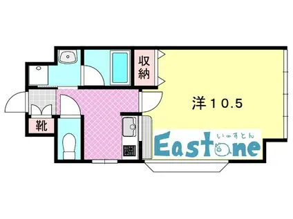 コンフォール永田(1K/1階)の間取り写真