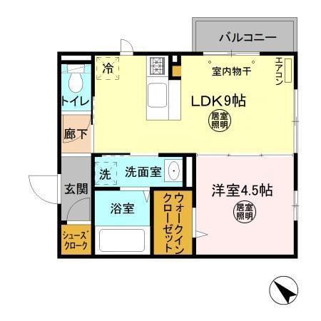 パークドオートム B(1LDK/3階)の間取り写真