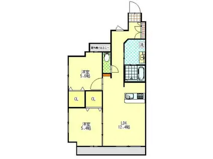 ARISTA SHIRAKIBARU(2LDK/11階)の間取り写真