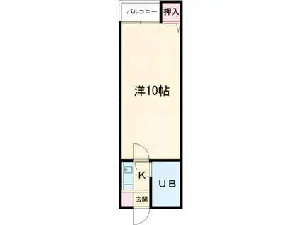 秀和レジデンス(1K/2階)の間取り写真