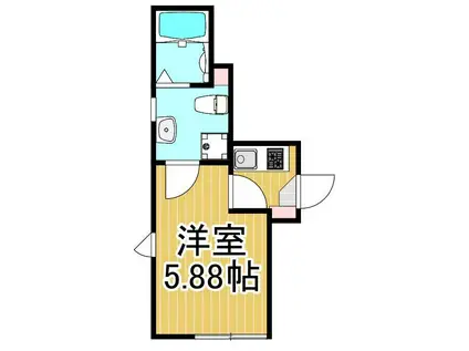 メゾンド・アヴェニール亀有(1K/1階)の間取り写真