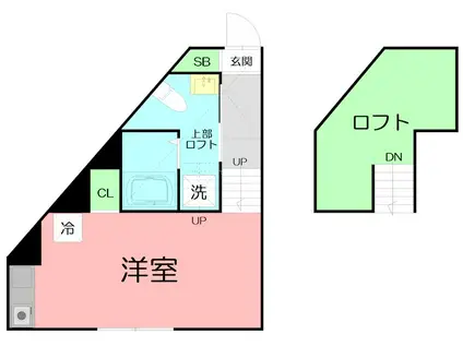 ラフィナコスタ(ワンルーム/1階)の間取り写真