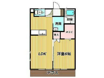 フェリーチェA(1LDK/2階)の間取り写真