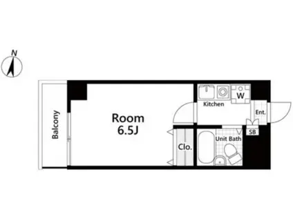 サンフレグランス 上祖師谷2丁目(1K/1階)の間取り写真