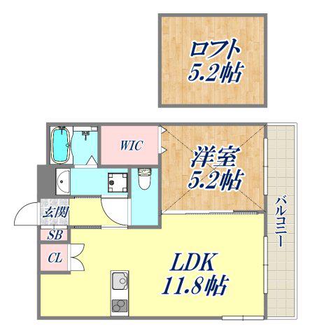 MICA ELENO苦楽園(1LDK/1階)の間取り写真
