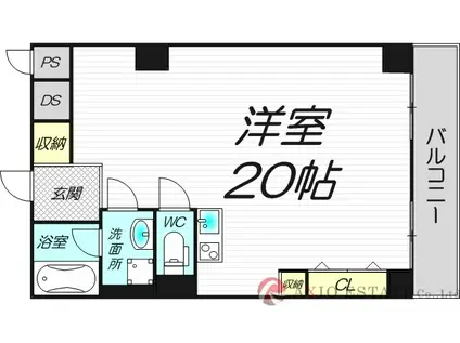 シャンボール第2新大阪(ワンルーム/9階)の間取り写真